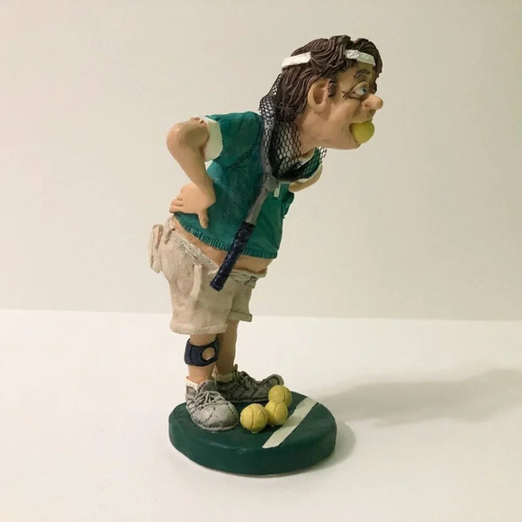 Doug Harris Tennis Player Causing A Racket Russ Berrie Statue - Picture 4 of 16